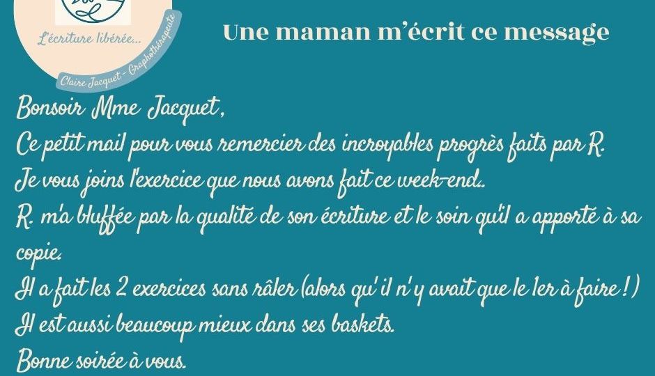 Un message encourageant